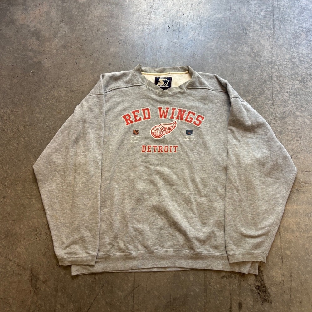 Vintage Starter Detroit Red Wings Crewneck Sweatshirt Size XXXL Tall